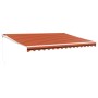 Toldo retráctil aluminio y tela naranja y marrón 4,5x3 m en Toldos | Comprar online en Foru.es