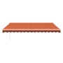 Toldo retráctil aluminio y tela naranja y marrón 4,5x3 m en Toldos | Comprar online en Foru.es