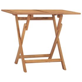 Mesa de comedor plegable para jardín madera de teca 90x60x75 cm en Mesas de jardín | Comprar online en Foru.es
