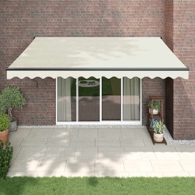 Toldo retráctil aluminio y tela color crema 4x3 m en Toldos | Comprar online en Foru.es