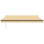 Toldo retráctil aluminio y tela amarillo y blanco 4x3 m en Toldos | Comprar online en Foru.es