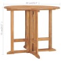 Mesa de comedor plegable para jardín madera de teca Ø90x75 cm en Mesas de jardín | Comprar online en Foru.es