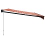 Toldo retráctil aluminio y tela naranja y marrón 4x3 m en Toldos | Comprar online en Foru.es