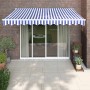 Toldo retráctil automático azul y blanco 3,5x2,5 m en Toldos | Comprar online en Foru.es