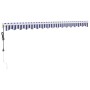 Toldo retráctil automático azul y blanco 4x3 m en Toldos | Comprar online en Foru.es