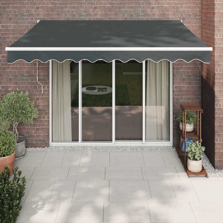 Toldo retráctil automático gris antracita 3,5x2,5 m en Toldos | Comprar online en Foru.es