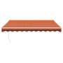 Toldo retráctil automático naranja y marrón 3,5x2,5 m en Toldos | Comprar online en Foru.es