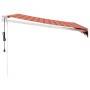 Toldo retráctil automático naranja y marrón 3,5x2,5 m en Toldos | Comprar online en Foru.es
