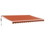 Toldo retráctil automático naranja y marrón 4x3 m en Toldos | Comprar online en Foru.es
