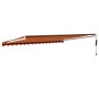 Toldo retráctil automático naranja y marrón 4x3 m en Toldos | Comprar online en Foru.es