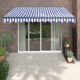Toldo retráctil automático azul y blanco 3,5x2,5 m en Toldos | Comprar online en Foru.es