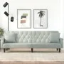 Sofá cama con reposabrazos terciopelo gris claro de vidaXL, Sofás - Ref: Foro24-351944, Precio: 299,62 €, Descuento: %