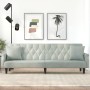 Sofá cama con reposabrazos terciopelo gris claro de vidaXL, Sofás - Ref: Foro24-351944, Precio: 303,17 €, Descuento: %