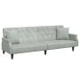 Sofá cama con reposabrazos terciopelo gris claro de vidaXL, Sofás - Ref: Foro24-351944, Precio: 299,62 €, Descuento: %