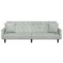 Sofá cama con reposabrazos terciopelo gris claro de vidaXL, Sofás - Ref: Foro24-351944, Precio: 299,62 €, Descuento: %
