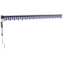 Toldo retráctil automático azul y blanco 4,5x3 m en Toldos | Comprar online en Foru.es