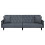 Sofá cama con reposabrazos terciopelo gris oscuro de vidaXL, Sofás - Ref: Foro24-351945, Precio: 320,70 €, Descuento: %