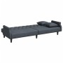 Sofá cama con reposabrazos terciopelo gris oscuro de vidaXL, Sofás - Ref: Foro24-351945, Precio: 320,70 €, Descuento: %
