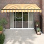 Toldo retráctil automático amarillo y blanco 3x2,5 m en Toldos | Comprar online en Foru.es