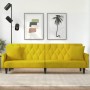 Sofá cama con reposabrazos terciopelo amarillo de vidaXL, Sofás - Ref: Foro24-351949, Precio: 291,83 €, Descuento: %