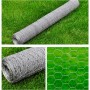 Malla de alambre hexagonal acero galvanizado plateado 1x25 m de vidaXL, Paneles de vallas - Ref: Foro24-140116, Precio: 30,09...