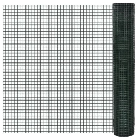 Alambrada galvanizada con revestimiento de PVC verde 10x1 m de vidaXL, Paneles de vallas - Ref: Foro24-140435, Precio: 32,82 ...
