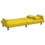Sofá cama con reposabrazos terciopelo amarillo de vidaXL, Sofás - Ref: Foro24-351949, Precio: 279,62 €, Descuento: %