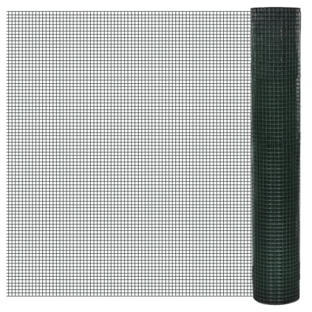 Galvanized wire mesh chicken coop with green PVC coating 10x1 m by vidaXL, fence panels - Ref: Foro24-140436, Price: 40,51 €,...