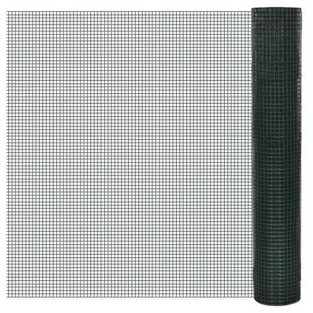 Alambrada galvanizada con revestimiento de PVC verde 25x1 m de vidaXL, Paneles de vallas - Ref: Foro24-140437, Precio: 58,61 ...