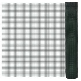 Alambrada gallinero galvanizada recubrimiento PVC verde 25x1 m de vidaXL, Paneles de vallas - Ref: Foro24-140439, Precio: 62,...