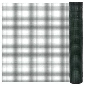 Alambrada gallinero galvanizada recubrimiento PVC verde 25x1 m de vidaXL, Paneles de vallas - Ref: Foro24-140439, Precio: 61,...