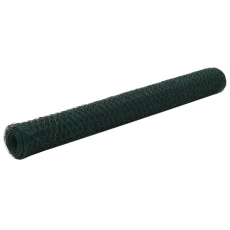 Alambrada de gallinero acero revestimiento PVC verde 25x1,2 m de vidaXL, Paneles de vallas - Ref: Foro24-143260, Precio: 46,3...