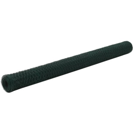 Alambrada de gallinero acero revestimiento PVC verde 25x1,5 m de vidaXL, Paneles de vallas - Ref: Foro24-143264, Precio: 53,7...
