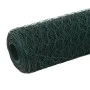 Hühnerdrahtzaun, verzinkter Stahl mit grüner PVC-Beschichtung, 25x1,5 m. von vidaXL, Zaunpaneele - Ref: Foro24-143270, Preis:...