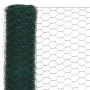 Hühnerdrahtzaun, verzinkter Stahl mit grüner PVC-Beschichtung, 25x1,5 m. von vidaXL, Zaunpaneele - Ref: Foro24-143270, Preis:...