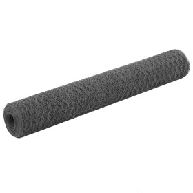 Alambrada de gallinero acero revestimiento PVC gris 25x1 m de vidaXL, Paneles de vallas - Ref: Foro24-143280, Precio: 37,99 €...