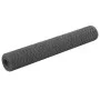 Steel chicken wire with gray PVC coating 25x1 m by vidaXL, fence panels - Ref: Foro24-143281, Price: 31,12 €, Discount: %