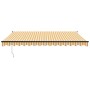 Toldo retráctil automático amarillo y blanco 4,5x3 m en Toldos | Comprar online en Foru.es