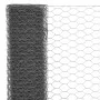 Steel chicken wire with gray PVC coating 25x1.5 m by vidaXL, fence panels - Ref: Foro24-143294, Price: 53,51 €, Discount: %