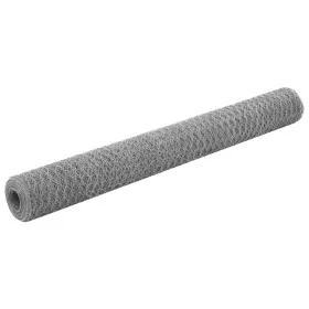 Alambrada de gallinero acero galvanizado plateado 25x1,2m de vidaXL, Paneles de vallas - Ref: Foro24-143320, Precio: 49,50 €,...
