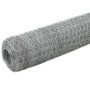 Alambrada de gallinero acero galvanizado plateado 25x1,2m de vidaXL, Paneles de vallas - Ref: Foro24-143320, Precio: 50,38 €,...
