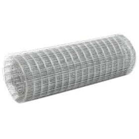 Silberverzinktes Stahldrahtgeflecht 10 x 0,5 m von vidaXL, Zaunpaneele - Ref: Foro24-143609, Preis: 22,59 €, Rabatt: %