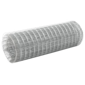 Malla de alambre de acero galvanizado plateada 10x0,5 m de vidaXL, Paneles de vallas - Ref: Foro24-143610, Precio: 20,34 €, D...