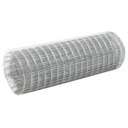 Silberverzinktes Stahldrahtgeflecht 10 x 0,5 m von vidaXL, Zaunpaneele - Ref: Foro24-143611, Preis: 20,41 €, Rabatt: %