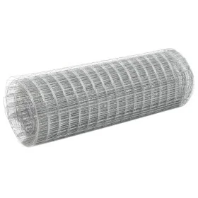 10x0.5m silver galvanized steel wire mesh by vidaXL, fence panels - Ref: Foro24-143612, Price: 21,96 €, Discount: %