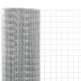 Malla de alambre de acero galvanizado plateada 10x0,5 m de vidaXL, Paneles de vallas - Ref: Foro24-143612, Precio: 22,39 €, D...