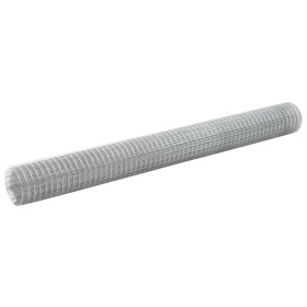 Malla de alambre de acero galvanizado plateada 10x1,5 m de vidaXL, Paneles de vallas - Ref: Foro24-143614, Precio: 48,93 €, D...