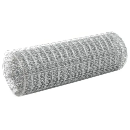 Alambrada de gallinero acero galvanizado plateada 25x0,5 m by vidaXL, fence panels - Ref: Foro24-143618, Price: 39,11 €, Disc...