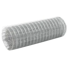 Silver galvanized steel wire mesh 25x0.5 m by vidaXL, fence panels - Ref: Foro24-143619, Price: 38,79 €, Discount: %