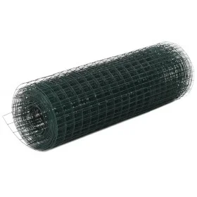 Grüner PVC-beschichteter Hühnerstalldraht aus Stahl, 10 x 0,5 m von vidaXL, Zaunpaneele - Ref: Foro24-143625, Preis: 23,69 €,...